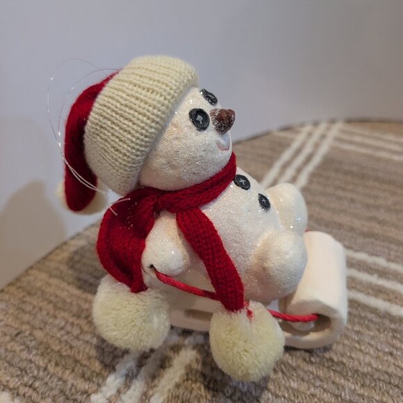 Department 56 Other - Dept Department 56 BILLY BUTTONS Snowman on Sled Figure Christmas Ornament